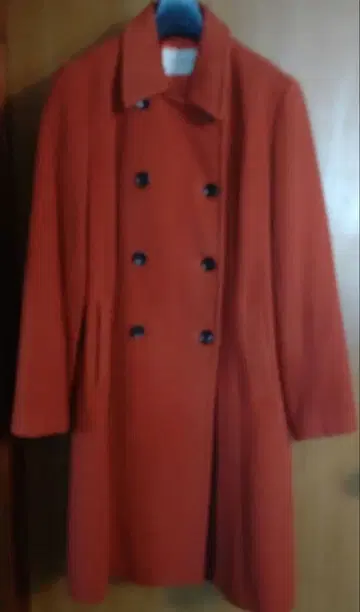 맥그리거 오렌지 더블 브레스트 롱 코트