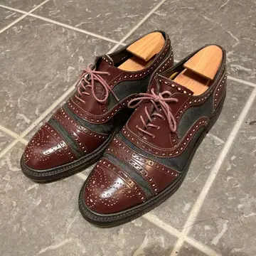 YAMANE evisu 다크 브라운 26cm 데님 가죽 콤비