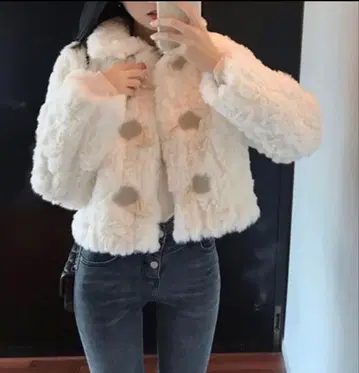 Nia 숏 기장 보아 자켓 더플 코트