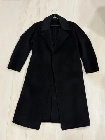 유니클로 더블 페이스 랩 코트 블랙 M