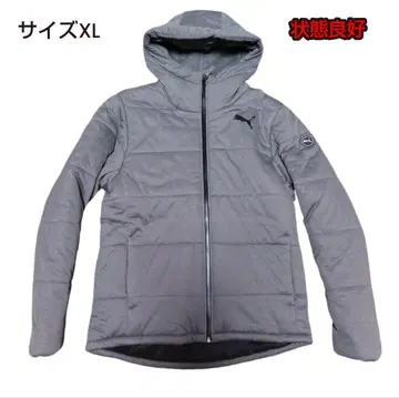 최종 가격 PUMA 새상품급 후드 부착 충전솜 자켓 US:XL 그레이