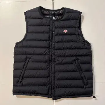 새상품급 단톤 이너 다운 베스트 크루넥 블랙 M 사이즈