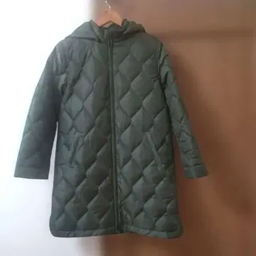 [PORTLAND] 올리브색 후드 부착 퀼팅 코트 M