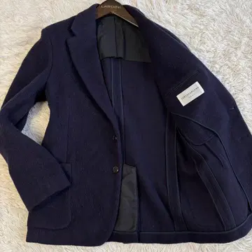 (새상품급) 투모로우랜드 알파카 테일러드 자켓 언컨 네이비