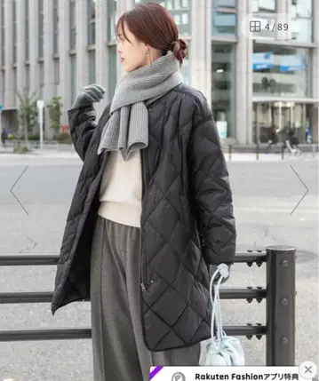 어반 리서치 도어스 라이트 다운 퀼트 롱 코트