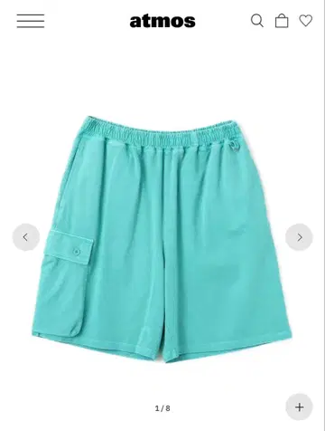 택 포함 새상품 ATMOS 민트 그린 숏팬츠