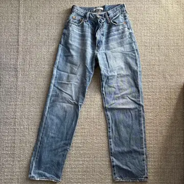 MOUSSY 스트레이트 데님 라이트 블루