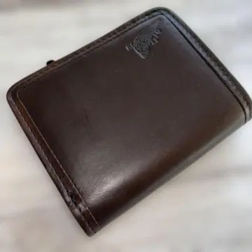 레드윙 이단 접이식 지갑 지퍼 동전 지갑 다크 브라운