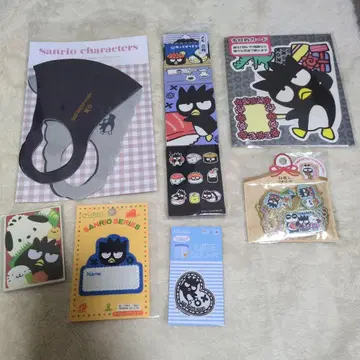 산리오 배드마츠마루 메모장 아플리케 등