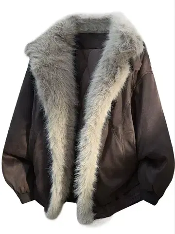 새상품 퍼 포함 다운 자켓