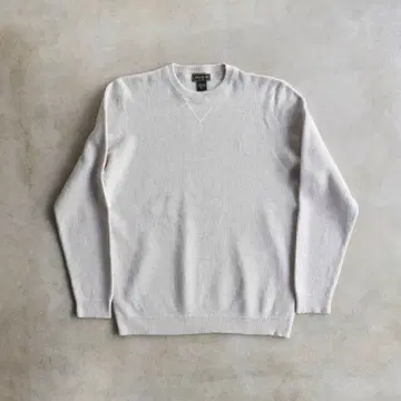 90s 에디 바우어 V넥 코튼 니트 스웨터 L 아이보리