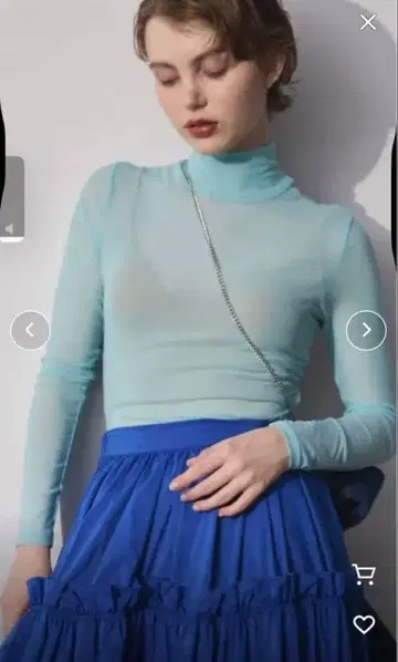 PERNA 하이넥 바디수트 라이트 블루