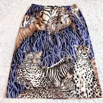 이타리야 사바나 애니멀 무늬 타이트 스커트 7호