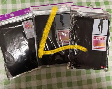 유니클로 히트텍 레깅스 (10부 기장) L 사이즈 블랙 3개 세트