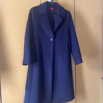 데프레 다크 네이비 롱 코트