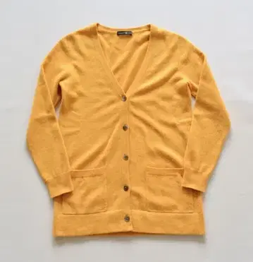 타카시마야 캐시미어 100% 가디건 S 머스타드 캐시미어 스웨터