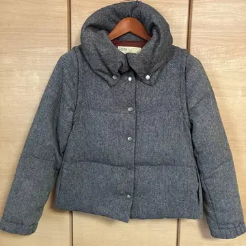 보이즈런처 그레이 다운 자켓 후드 부착 2way