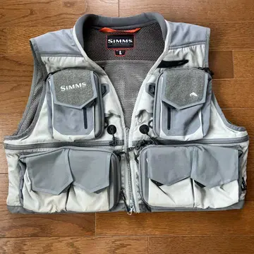 Simms 낚시용 조끼 L 사이즈 그레이