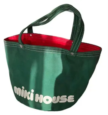 MIKI HOUSE 토트백 그린/빨간색