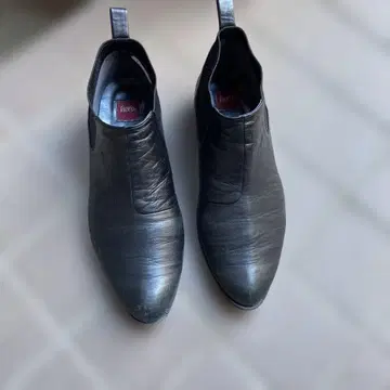 블랙 가죽 사이드 고어 부츠 우에노 마츠자카야에서 구매