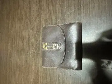 가죽 접이식 지갑 다크 브라운
