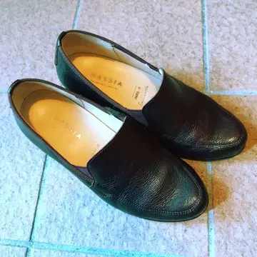 새상품급 HASSIA 하시아 컴포트 로퍼 가죽 다크 브라운