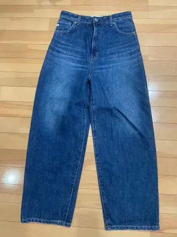 SOMETHING 와이드 레그 데님 다크 블루