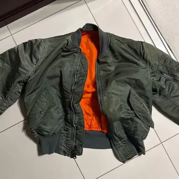 80's ALPHA INDUSTRIES MA-1 구 택 IDEAL 지퍼
