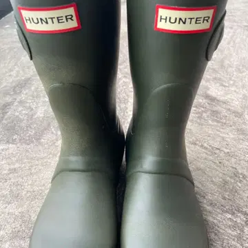 HUNTER 장화 올리브 그린 UK 5