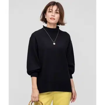 23구 울 캐시미어 블렌드 벌키 모크넥 니트