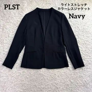 새상품급 PLST 플라스테 라이트 스트레치 칼라리스 자켓 네이비 S