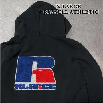 X-LARGE x RUSSELL ATHLETIC 블랙 후드티 M