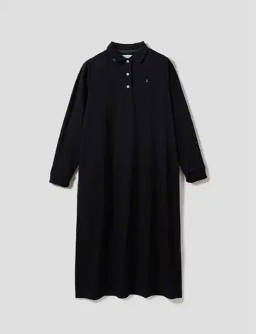 graniph 뷰티풀 섀도우 블랙 폴로 셔츠 원피스 긴팔