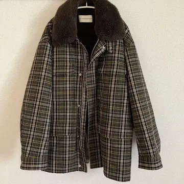 GU beautifulpeople 체크 보아 블루종 자켓 XL