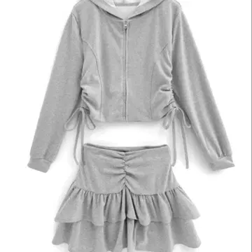 그레일 리본 후드티 맨투맨 셋업