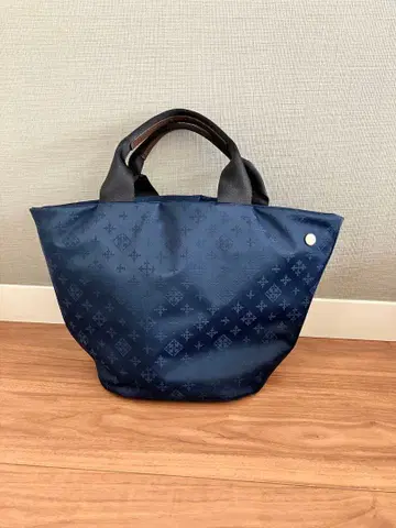 러셋 보트형 보트형 토트 네이비 그린 핸드백 경량 대용량