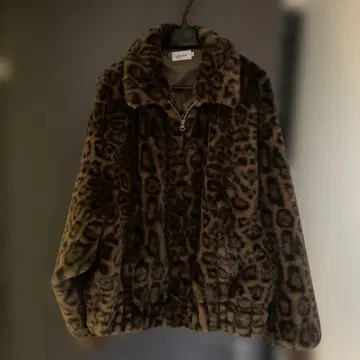 ATELANE BRN 레오파드 플리스 자켓 L