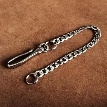숏 36cm 스테인리스 키헤이 지갑 체인 (낚시 갈고리) 실버