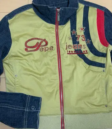 페페진스 데님 자켓 라이더 y2k