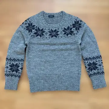 IENA 노르딕 무늬 그레이 니트 M 새상품급