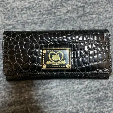 초레어 크로커다일 패턴 레오파드 무늬 키티 장지갑