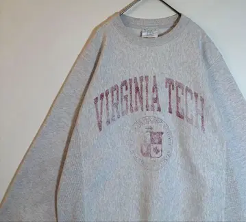 Champion 리버스 위브 칼리지 프린트 단색 파랑 택 맨투맨