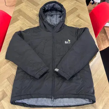 고 슬로우 카라반 후드 부착 다운 자켓 블랙