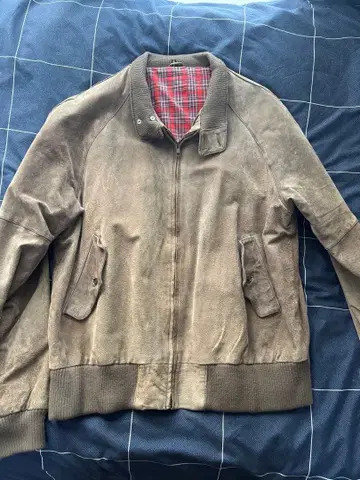 브라운 스웨이드 자켓