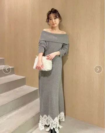 새상품 프레이 아이디 폭스 울 레이스 헴 원피스 FRAY I.D