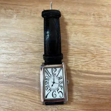 아날로그 손목시계 로마 숫자 블랙 가죽