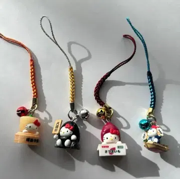 레어 도쿄 가나가와 사이타마 한정판 지역 한정 키티 스트랩 4개 세트