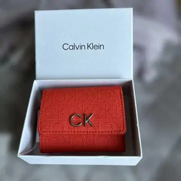 Calvin Klein 3단 폴더형 지갑 오렌지