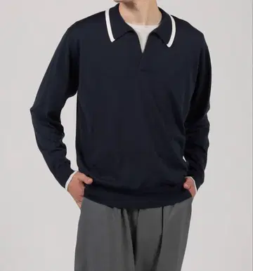 JOHN SMEDLEY 울 스키퍼 넥 니트