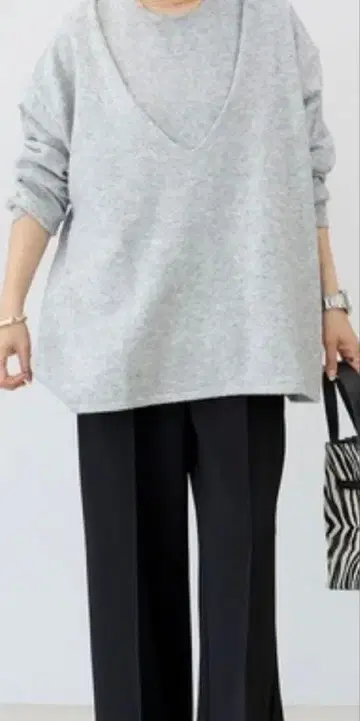 Aletta vita 천축 편직 앙상블 레이어드 니트 M